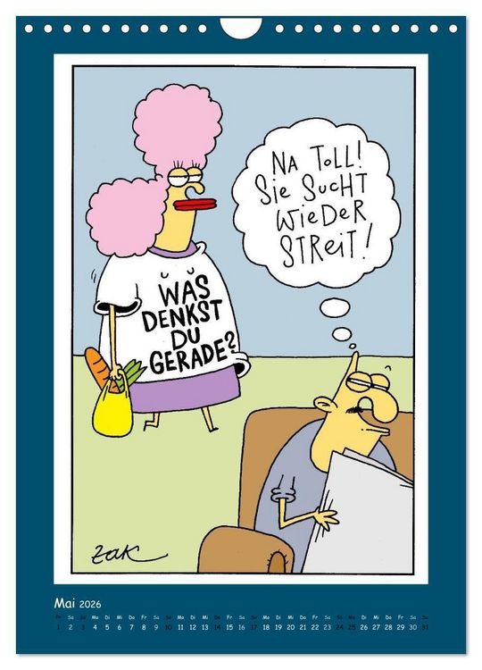 Produktbild: Na Toll! Comics von Martin Zak (Wandkalender 2026 DIN A4 hoch), CALVENDO Monatskalender