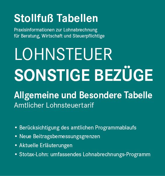 Produktbild: Tabelle, Lohnsteuer 2024, Sonstige Bez&uuml;ge