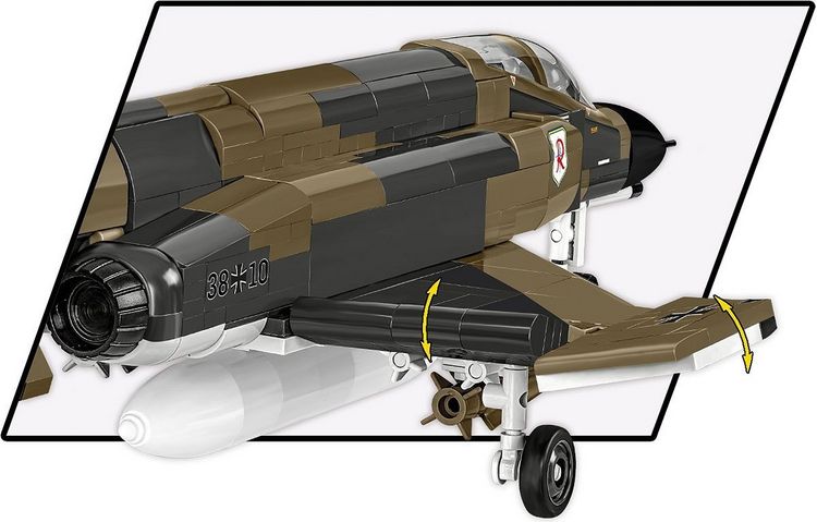 Produktbild: COBI Armed Forces 5898 - F-4F PHANTOM II, &Uuml;berschall-Mehrzweckjagdflugzeug, Ma&szlig;stab 1:48, Bausatz, 676 Klemmbausteine