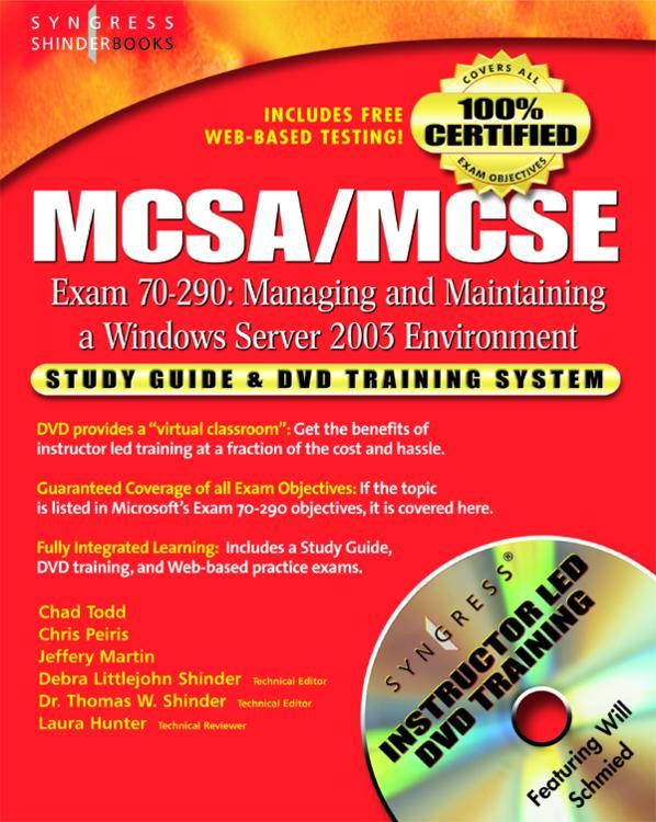 Produktbild: MCSA/MCSE Managing and Maintaining a Windows Server 2003 Environment (Exam 70-290)