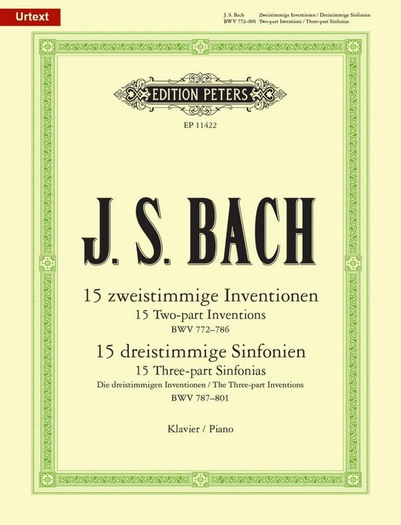 Produktbild: 15 zweistimmige Inventionen BWV772-786 und 15 dreistimmige Sinfonien BWV787-801