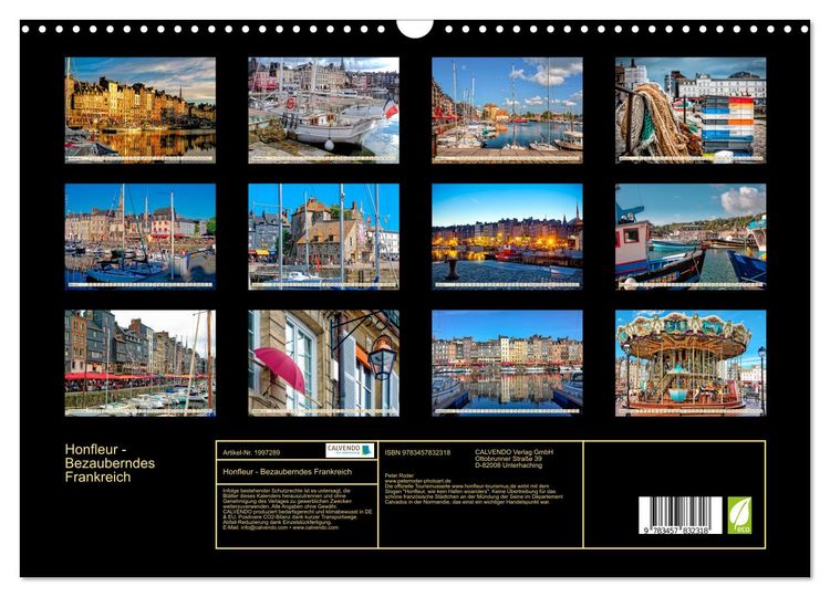 Produktbild: Honfleur - Bezauberndes Frankreich (Wandkalender 2026 DIN A3 quer), CALVENDO Monatskalender