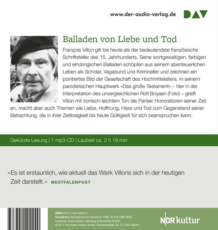 Produktbild: Das gro&szlig;e Testament