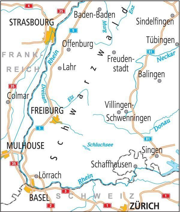 Produktbild: BVA ADFC Radtourenkarte Schwarzwald Oberrhein 1:150.000