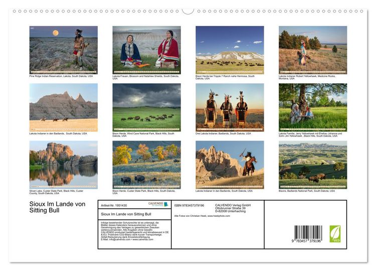 Produktbild: Sioux Im Lande von Sitting Bull (hochwertiger Premium Wandkalender 2026 DIN A2 quer), Kunstdruck in Hochglanz