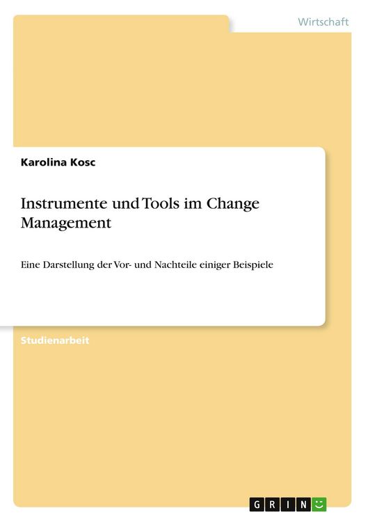 Produktbild: Instrumente und Tools im Change Management