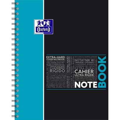 Produktbild: OXFORD Studium A4+ Hardcover doppelspiralgebundenes Notebook, 7 mm liniert, 80 Blatt, SCRIBZEE&reg; kompatibel, 1 St&uuml;ck sortiert