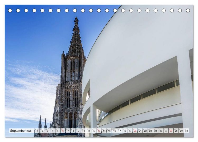 Produktbild: ULM Idyllisches Stadtherz (Tischkalender 2026 DIN A5 quer), CALVENDO Monatskalender