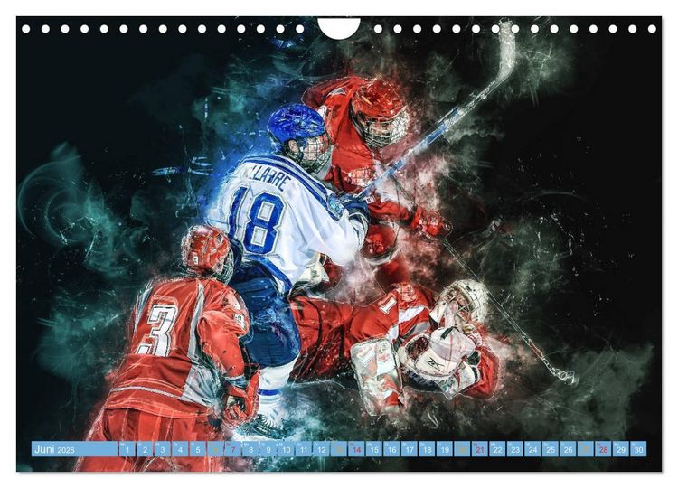 Produktbild: Eishockey - extrem cool (Wandkalender 2026 DIN A4 quer), CALVENDO Monatskalender