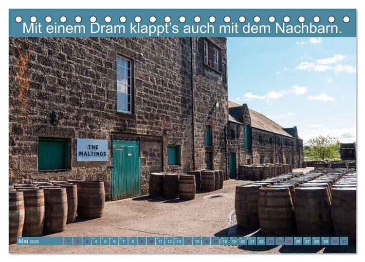 Produktbild: Witzige Whisky-Werbeslogans (Tischkalender 2026 DIN A5 quer), CALVENDO Monatskalender