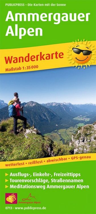 Produktbild: Publicpress Wanderkarte Ammergauer Alpen 1:35.000