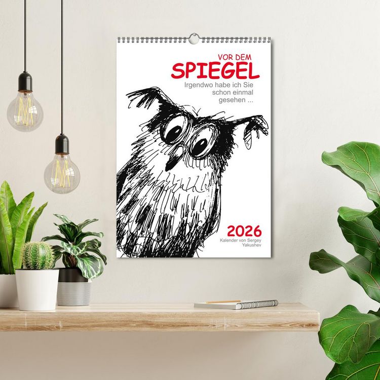 Produktbild: Vor dem Spiegel 2026 (Wandkalender 2026 DIN A3 hoch), CALVENDO Monatskalender