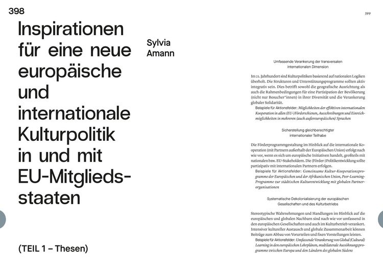 Produktbild: F&uuml;r eine neue Agenda der Kulturpolitik