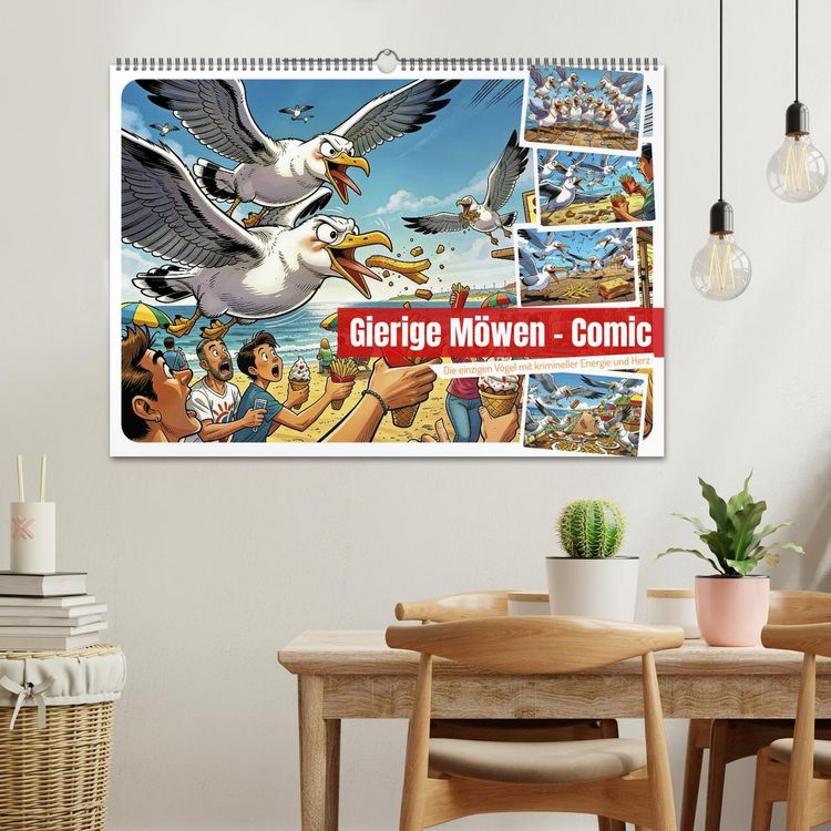 Produktbild: Gierige M&ouml;wen - Comic (Wandkalender 2027 DIN A2 quer), CALVENDO Monatskalender