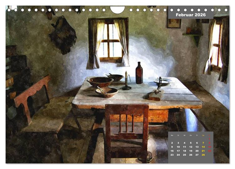Produktbild: Heimatliches Bayern in Aquarell (Wandkalender 2026 DIN A4 quer), CALVENDO Monatskalender