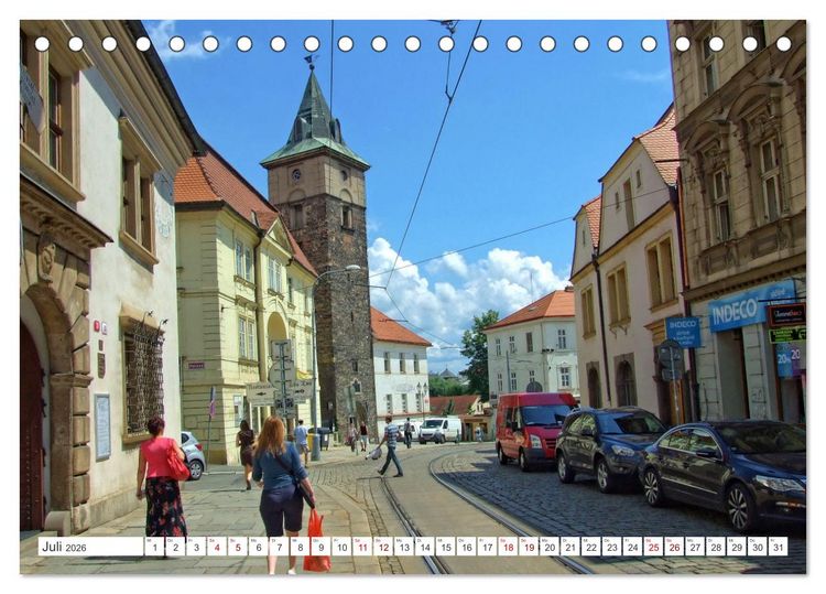 Produktbild: Visit Pilsen & Klatovy - Zwei b&ouml;hmische St&auml;dte - Ein perfekter Urlaubstag (Tischkalender 2026 DIN A5 quer), CALVENDO Monatskalender