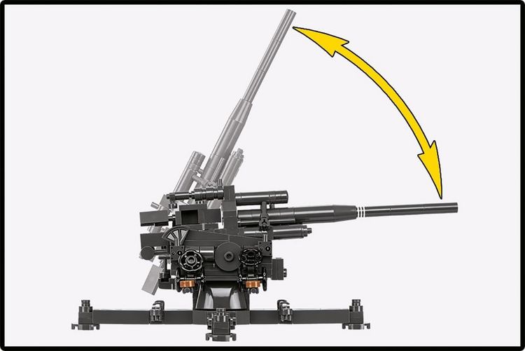 Produktbild: COBI Historical Collection 3142 - 10,5 cm Flak 39, WWII, Bausatz 1:35, 339/2 Klemmbausteine