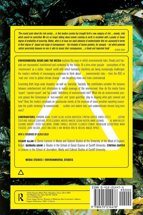 Produktbild: Environmental Risks and the Media