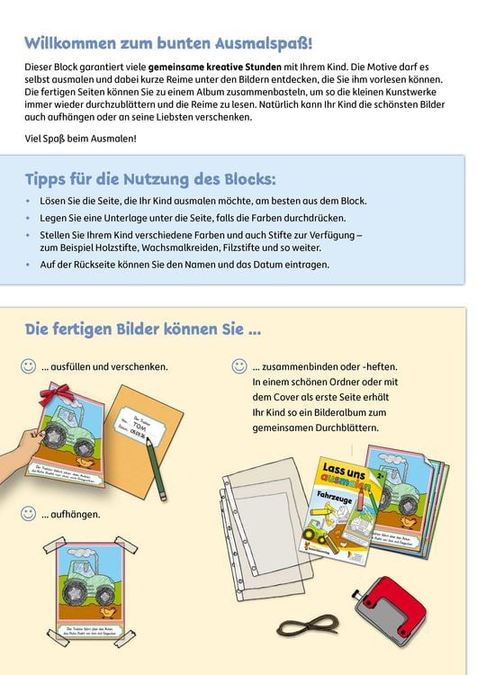 Produktbild: Lass uns ausmalen &ndash; Mein Ausmalbuch ab 2 - Fahrzeuge