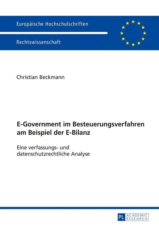 Produktbild: E-Government im Besteuerungsverfahren am Beispiel der E-Bilanz