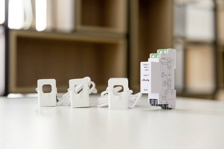 Produktbild: Shelly Pro 3EM 120A Stromz&auml;hler Wi-Fi, Bluetooth