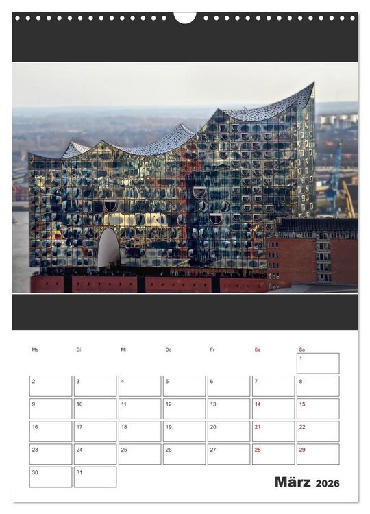 Produktbild: Spitze! Elbphilharmonie Hamburg 2026 (Wandkalender 2026 DIN A3 hoch), CALVENDO Monatskalender