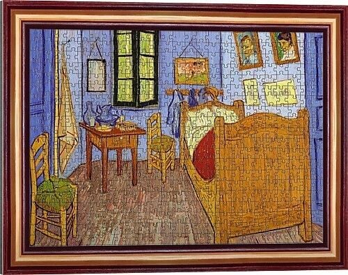 Produktbild: Kunstrahmen Puzzle 500 - Van Goghs Zimmer in Arles, Vincent van Gogh