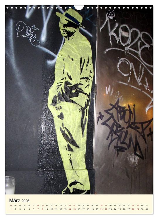 Produktbild: Flower Power in StreetArt (Wandkalender 2026 DIN A3 hoch), CALVENDO Monatskalender