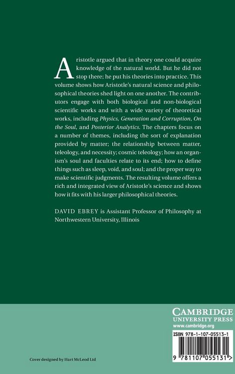 Produktbild: Theory and Practice in Aristotle's Natural Science