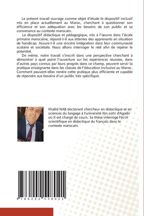 Produktbild: La scolarisation des apprenants en situation de handicap au Maroc