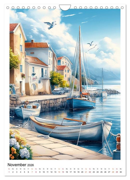 Produktbild: Maritimes Leben im Hafen (Wandkalender 2026 DIN A4 hoch), CALVENDO Monatskalender
