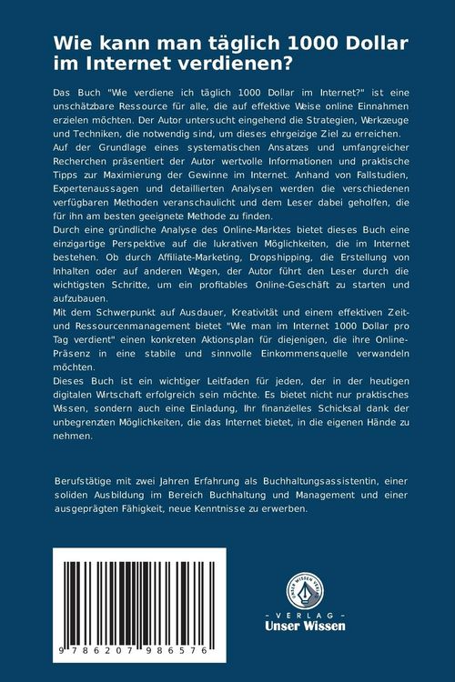 Produktbild: Wie kann man t&auml;glich 1000 Dollar im Internet verdienen?