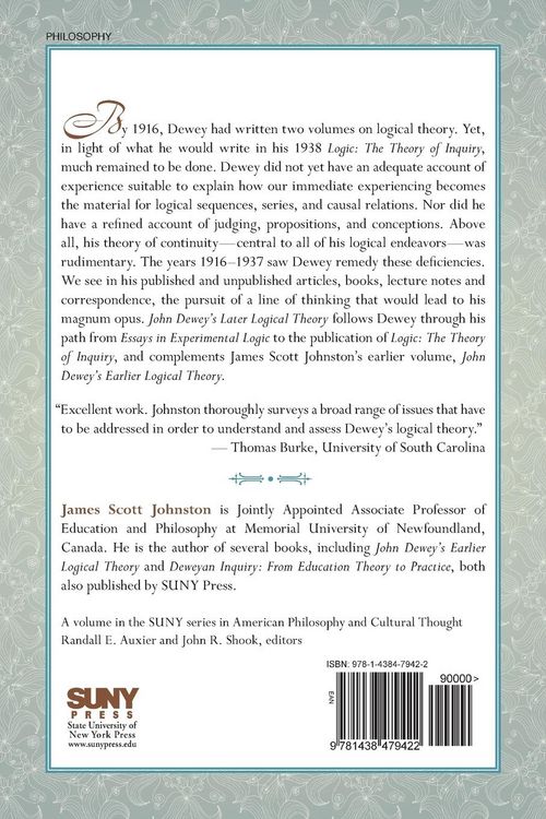 Produktbild: John Dewey's Later Logical Theory