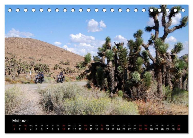 Produktbild: Born to be Wild - Mit der Harley durch den S&uuml;dwesten der USA (Tischkalender 2026 DIN A5 quer), CALVENDO Monatskalender