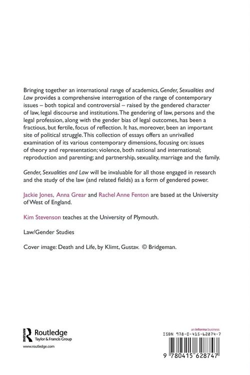 Produktbild: Gender, Sexualities and Law