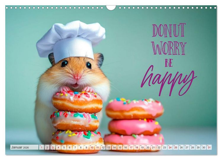 Produktbild: Hamsterhumor - Kleine Zuckerschnute, aber oho (Wandkalender 2026 DIN A3 quer), CALVENDO Monatskalender