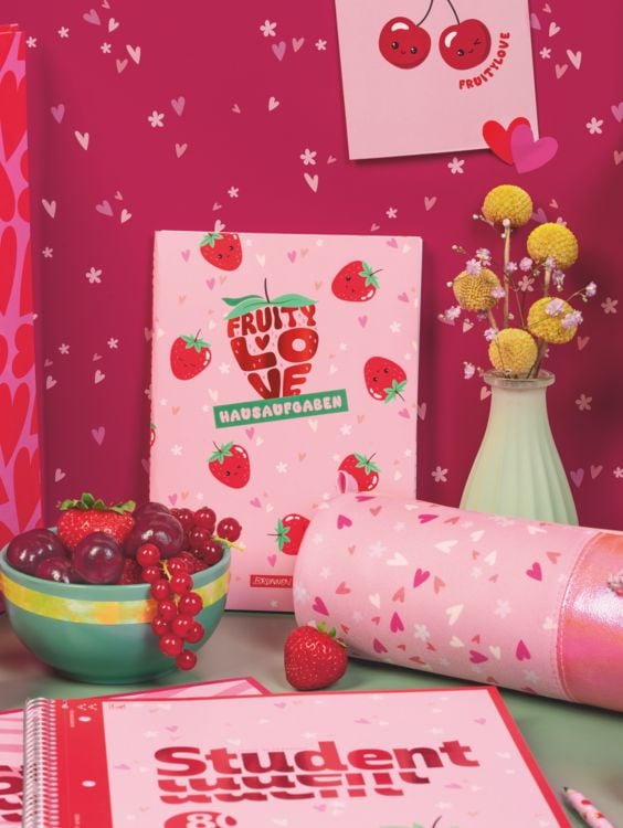 Produktbild: Brunnen Aufgabenheft A5 48Bl. Fruity Love