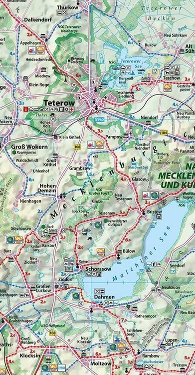Produktbild: Reise- und Entdeckerkarte Mecklenburgische Schweiz und Peenetal