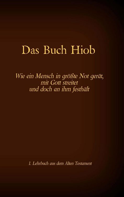 Produktbild: Die Bibel - Das Alte Testament - Das Buch Hiob