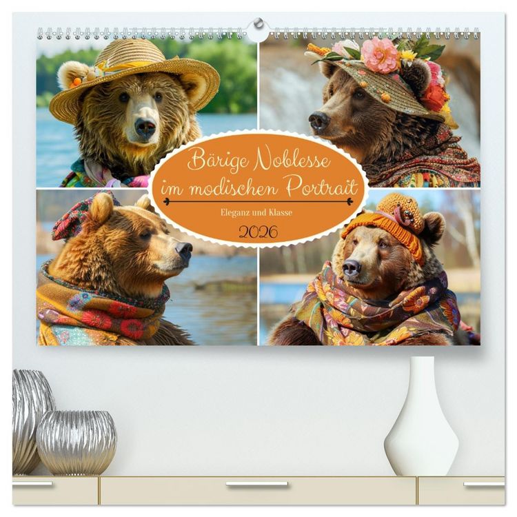 Produktbild: B&auml;rige Noblesse im modischen Portrait. Eleganz und Klasse (hochwertiger Premium Wandkalender 2026 DIN A2 quer), Kunstdruck in Hochglanz