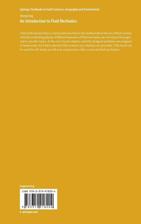 Produktbild: An Introduction to Fluid Mechanics