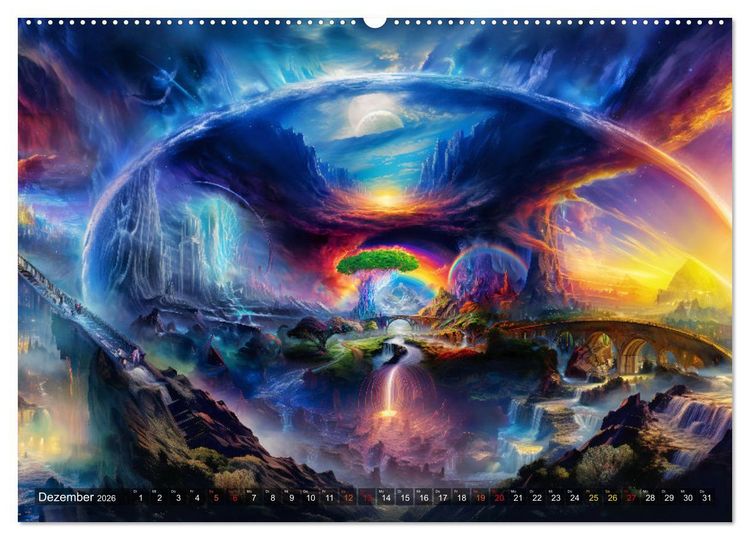 Produktbild: G&ouml;tterd&auml;mmerung - Der Ragnar&ouml;k in der nordischen Mythologie (hochwertiger Premium Wandkalender 2026 DIN A2 quer), Kunstdruck in Hochglanz