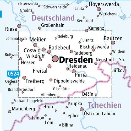 Produktbild: Publicpress Radkarte Dresden, Elbland, Osterzgebirge, S&auml;chsische Schweiz 1:100.000