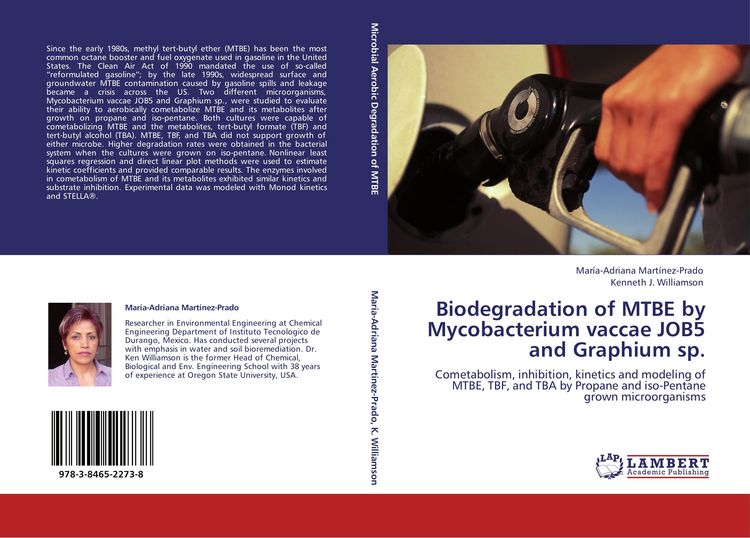 Produktbild: Biodegradation of MTBE by Mycobacterium vaccae JOB5 and Graphium sp.