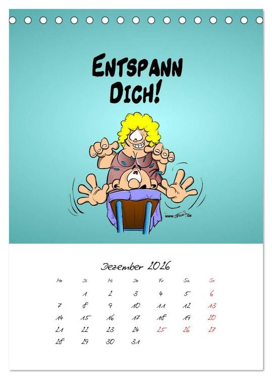 Produktbild: Trumix Cartoons - Gesundheit (Tischkalender 2026 DIN A5 hoch), CALVENDO Monatskalender