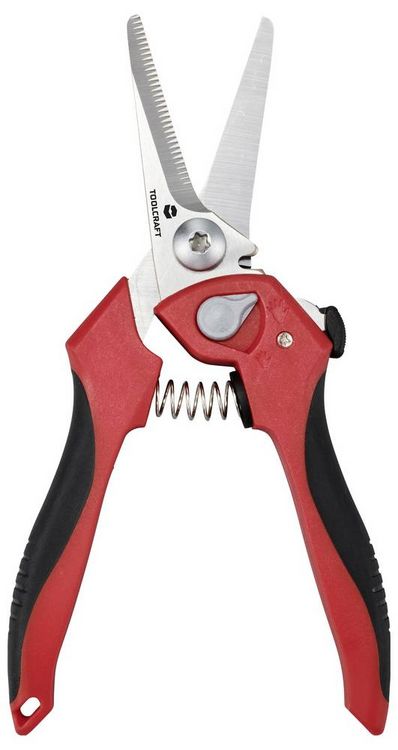 Produktbild: TOOLCRAFT TO-9625917 Universalschere 205mm Rot, Schwarz