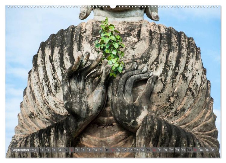 Produktbild: Buddha - Momente der inneren Einkehr (hochwertiger Premium Wandkalender 2026 DIN A2 quer), Kunstdruck in Hochglanz