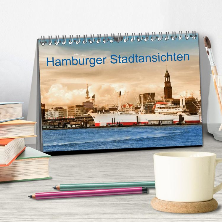 Produktbild: Hamburger Stadtansichten (Tischkalender 2026 DIN A5 quer), CALVENDO Monatskalender