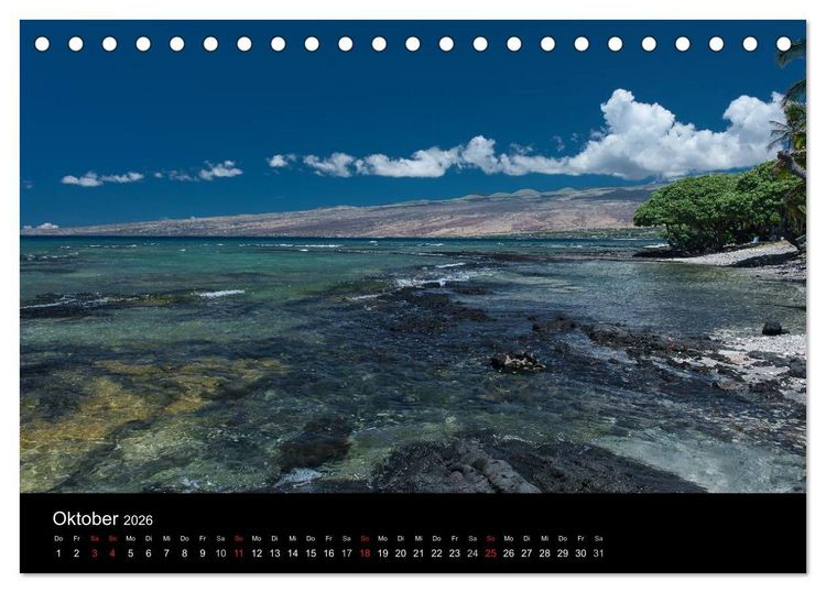 Produktbild: Hawaiianische Tr&auml;ume Big Island (Tischkalender 2026 DIN A5 quer), CALVENDO Monatskalender
