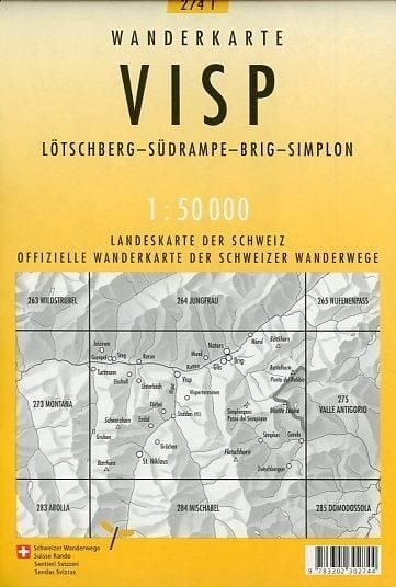 Produktbild: 274T Visp Wanderkarte